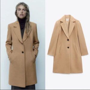 Zara Coat in Camel mid length